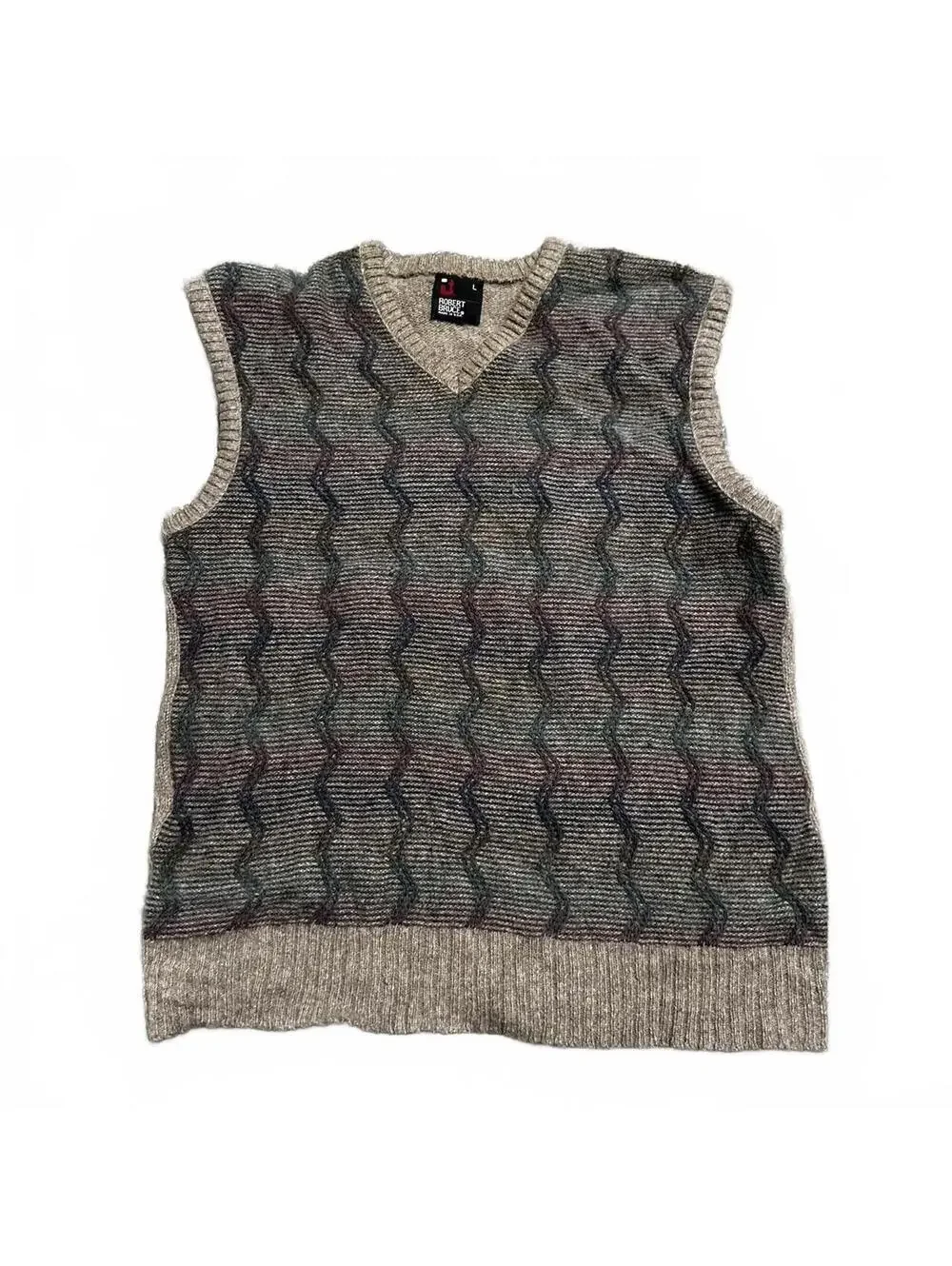 90's Robert Bruce Retro Grandpa wool Vest Size L